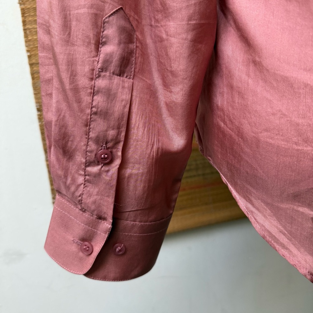 Vintage Silk Pink Dress Shirt - Picture 5 of 14